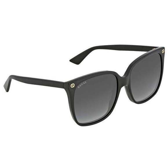 Gucci Black Gg0022s 001 Cat Eye Square Sunglasses - Picture 11 of 12